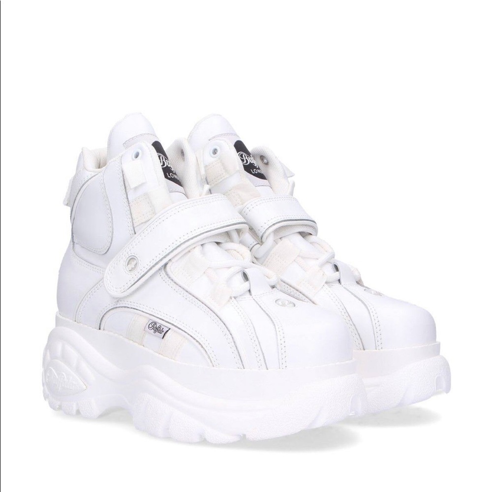 Buffalo London White Leather Boots